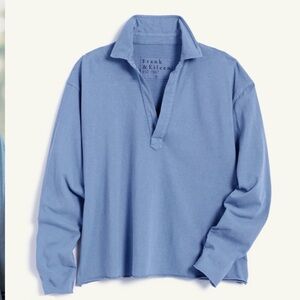 Frank & Eileen Popover Patrick Henley Shirt Fog Blue 100% Cotton Size Medium
